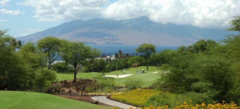 Golfing at Wailea Golf Club