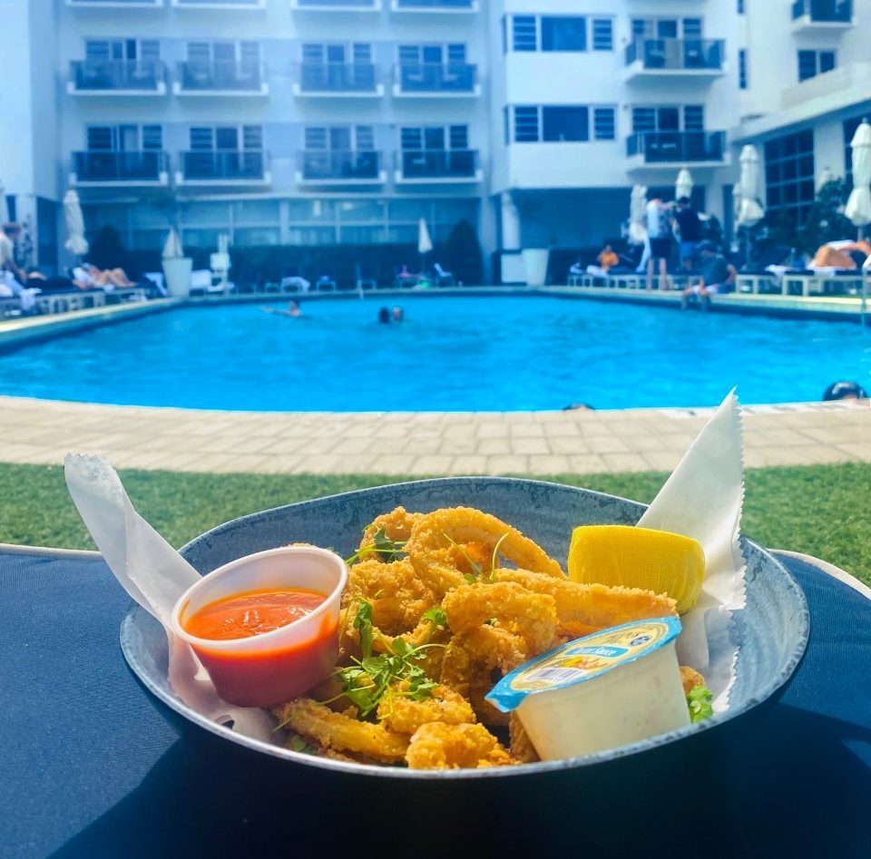 Calamari poolside