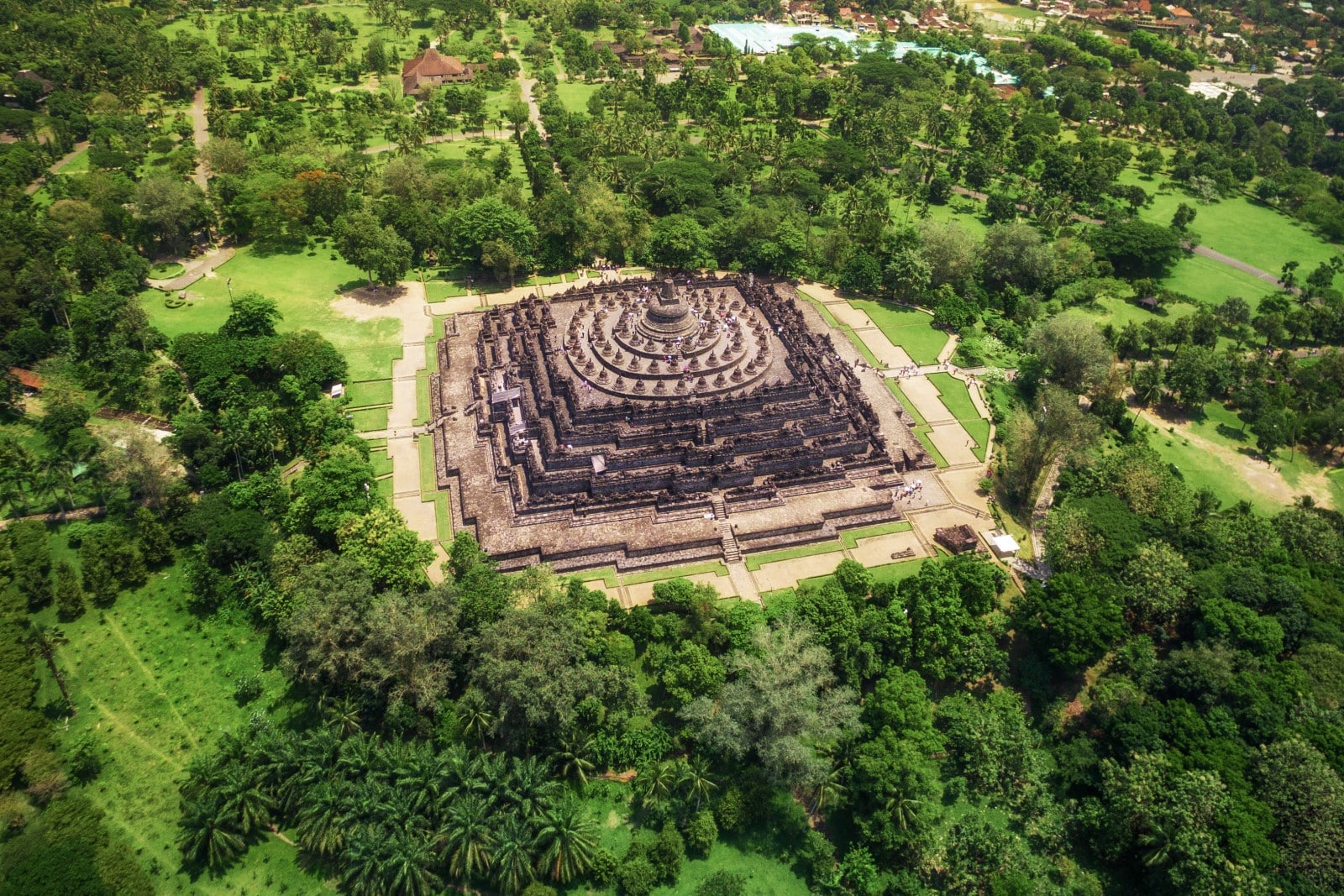 Borobudur Temple, the world’s largest Buddhist monument, in Central Java, Indonesia.
