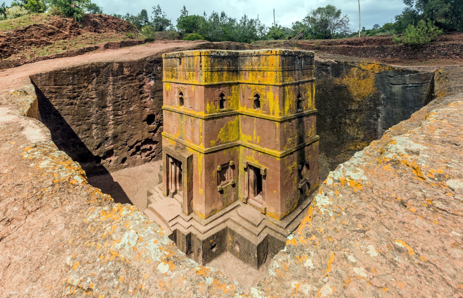 Saint George (Bet Giyorgis) rock-hewn church in Lalibela, Ethiopia