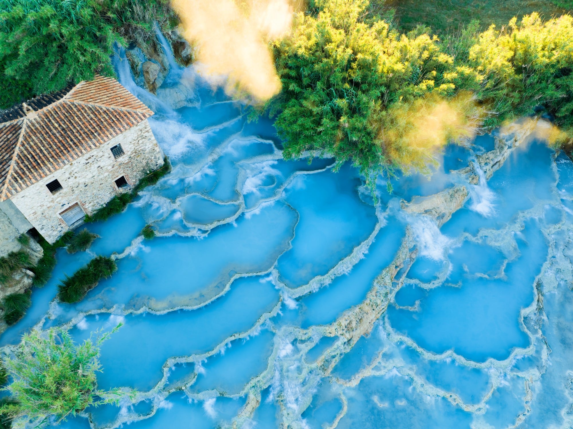 Aerial view of Le Cascate del Mulino