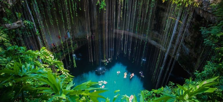 Ik-Kil Cenote, Mexico. Lovely cenote in Yucatan Peninsulla with