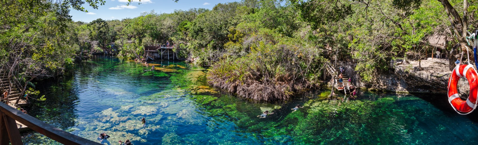 El Jardin del Eden cenote pool and the surrounding jungle